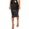 Haitpant Primavera Casual Slim Clubwear Faux Latex Matita Gonne Donne PU Pelle Midi Gonna Ufficio Metà Polpaccio Lunghezza Gonna, Nero , L