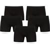 FM London Confezione da 5, Boxer da Uomo con Tecnologia HyFresh di Protezione dagli odori, Biancheria Intima da Uomo Traspirante Adatta a Tutte Le Occasioni, Nero, L