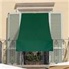 GC ARREDOCASA GCARREDOCASA Tenda da Sole per Esterno, Tenda da Sole per Balconi, Impermeabile, a Caduta, 145x250 cm, Telo Ombreggiante, Riduce Luce e Calore, Migliora la Privacy, Colore Verde.