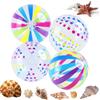 CTYUEYUN 4 Pezzi Pallone Gonfiabile Spiaggia, Palloni Gonfiabili Giganti 40 cm/16 Pollici con Strisce e Pois, Palle da Spiaggia Colorate per Bambini, Adulti, Giochi da Spiaggia, Attività all'Aperto