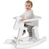 labebe Cavallo Dondolo Legno Bianco Classic, Sedia Dondolo Bambini per 6-36 Mesi, Giochi Cavalcabili Bambini/Dondolo Bambino/Dondolo Neonati Elettrico Dondolo Cavallo Bianco
