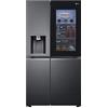 LG GSXV91MCAF, Classe F, 635 L, Frigorifero laterale con InstaView, Total No-Frost con congelatore, erogatore d'acqua Crushed Ice con UVnano, DoorCooling+, LINEARCooling, Wi-Fi, nero opaco
