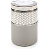 Iris Barcelona - Lunch Box Doppio, Contenitore termico in acciaio inox 18/8, Taper con 2 scomparti, coperchio isolante, maniglia, valvola anti-vuoto e BPA Free, 900 ml grigio