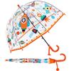 decalsweet Ombrello - Antivento - Impermeabile - Lungo Trasparente, Ombrello a Bolle Trasparente per Bambini Leggero Robustezza, Ombrello a Cupola per Ragazzi e Ragazze, Ombrello Stitch Bambina Animali Astronavi