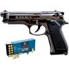 BRUNI 92 SILVER/NICKEL 9MM A SALVE COMPRESO 50 CARTUCCE