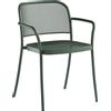 Emu - Poltrona impilabile Café - Verde - Rete in acciaio - Designer Christophe Pillet