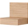 NEW WORKS - Comodino da parete Tana - Legno naturale - Impiallacciatura di rovere - Designer Rikke Rützou Arnved