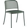 Emu - Sedia impilabile Café - Verde - Rete in acciaio - Designer Christophe Pillet