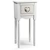 GICOS SRL Gicos COMODINO H73 COLONNINA CASSETTO BIANCO SHABBY CHIC PROVENZALE 662294