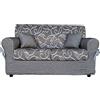 Liberoshopping Divano sfoderabile 2 posti in tessuto imbottito con braccioli larghezza 150 cm (Panama Marrone/Tortora)