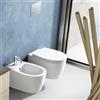 Ceramica Dolomite Coppia di sanitari sospesi Ceramica Dolomite modello Demy 54x36 cm con sedile Softclose