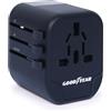Goodyear Adattatore Universale da Viaggio USA/EU/UK/AUS/CN, 2 Porte USB, Adattatore di Alimentazione 2.4A 100V-240V 880W-1840W, Compatibile a 8 Diverse Spine di Alimentazione, Adatto a Oltre 180 Paesi