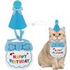 Amaxiu Set di sciarpa e cappello di compleanno per cani di piccola taglia e gatto, grazioso bandana per compleanno di animali domestici, decorazioni per cuccioli di buon compleanno, regalo di