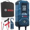 Bosch Automotive Bosch C80-Li Caricabatterie per auto, 12 V/15 A con Carica di Mantenimento - Per Batterie al Piombo-Acido, EFB, GEL e AGM e SLI da 6 V/12 V e al Litio (LiFePO₄)