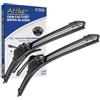 ATTKE Spazzole tergicristallo anteriori di qualità OEM per Honda CR-V 2002-2006/Dodge Dakota 2001-2010/Chrysler PT Cruiser 2001-2010 (set di spazzole tergicristallo anteriore da 53,3 cm + 50,8 cm)