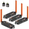WELUSOPU Trasmettitore e 3 Ricevitori HDMI Wireless con Fino a 6 RX, Trasmissione 5G Plug & Play Visualizzazione APP, 1080P@60Hz con Decodifica Video 4K per Laptop Fotocamera Monitor Proiettore - 165FT/ 50M