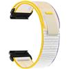 ZoRoll 22mm QuickFit Cinturino per Garmin Fenix E/Fenix 8 47mm/Fenix 7 Pro/Fenix 7/6 Pro/6/5/5 Plus, Elastico Nylon Cinghie di Ricambio per Garmin Tactix 8 47mm/Descent G2/Epix - Bianco Viola