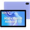 DOOGEE U10 Tablet 10 Pollici, 9GB RAM+128GB ROM/TF 1TB Tablet Android 13, Bluetooth 5.0 | WiFi-6 | 5060mAh | 1280 * 800 | 5MP+8MP | Widevine L1 | TUV Luce Blu Bassa