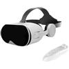 Niceminiwall Visore per realtà virtuale 3D VR occhiali per smartphone Android 5.5 - 6.7 pollici, 110 ° FOV esperienza immersiva con controller per giochi e film (bianco)