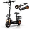 Ruitoo Monopattino Elettrico Pieghevole, Batteria 48V 20.8Ah, Autonomia Massima 70-80km, Pneumatici All Terrain 11 Pollici, 3 Modalità Di Velocità, Display Intelligent