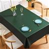 ANAZOZ Centrotavola Tovaglia Rettangolari Tinta Unita Tovaglie Antimacchia 140 W x 200 L CM,Tovaglie PVC da Cucina Verde Scuro