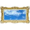 LIGUORO SHOP Specchio Specchiera Con Cornice Rettangolare In Stile Barocco Finto Vintage Shabby Chic cm 96x56 (Oro/Bianco)