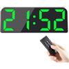 Koolertron Orologio da Parete Digitale con Telecomando, 9.5 Moderni RGB Sveglia Digitale con 3 Allarme,Conteggio Giù, Ora, Snooze, Data,Temperatura per Casa Cucina