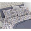 Riad Arredo Set Completo Letto 100% Cotone Morbido - Set Lenzuola con federe Mano Delicata Made in Italy (Brasil Grigio, Matrimoniale Maxi)