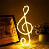 AOOTE Insegna LED Neon con Nota Musicale - Alimentata a Batteria/USB per Kids Room Party Festive Decor