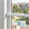 Venwemong 3 pezzi Asta per tende Asta per tende da finestra Aste per tende da fissare con ventose Montaggio senza foratura Utilizzabile come asta per tende - Bianco, 60-80cm