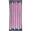 Nordring 12 candele a punta 2,3 cm x 25 cm di altezza lilla - Certificazione RAL, antigoccia e ruvida, circa 8 ore di durata - decorazione da tavolo e candelabri