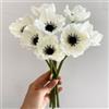 OUKEYI Fiori artificiali di papavero finto, 10 pezzi, fiori finti di seta di papavero artificiale, non sbiadiscono, in lattice di poliuretano, per cucina, tavolo, centrotavola, matrimoni, vacanze, bouquet da