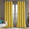 Deconovo Tende in Velluto Completamente Oscuranti, Tende per Isolamento Termico, Adatte per Camera da Letto e Soggiorno, Eleganti e Lussuose, con Occhielli, 2 Pezzi, 140x280 CM, Giallo