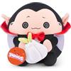 Snackles Halloween, peluche Serie 1 da 20 cm di ZURU, peluche con accessorio snack (DRACO)