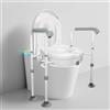 BAKENLON WC per Anziani con Braccioli,Rialzo Water per Anziani Regolabile in Altezza,Comoda alzawater Sedia Disabili Alza Bidet per Universale Sollevatore Disabili Water Protesi Anca