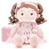 LeyaDoll Bambola morbida(16''), bambola bambina ideale come regalo bambino 1 anno, regalo di battesimo e Natale per bambina e neonati-Princess Breeze