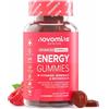 Novomins Energia Gommose - Creatina, Maca, Magnesio | Pre-Allenamento | Novomins | 60 Gommose | Alternativa ai Gel e a Compresse per la Corsa | Senza Caffeina | Vegano e Senza Glutine | per Corsa e Ciclismo