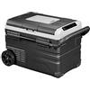 Generic Frigorifero per auto, congelatore portatile, frigorifero per auto a doppia zona con controllo APP, (50 l) refrigeratore elettrico a compressore per esterni, veicoli, campeggio e viaggi, 12/2