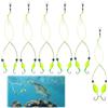 ZMDMAH 6 Pezzi Amo da Pesca, Ami da Pesca con Ardiglione da, Set di Ami da Pesca in Acciaio al Carbonio 6 Dimensioni Accessori Pescaa Ami da Pescas Trota per la Pescas in Acqua Dolce e Salata