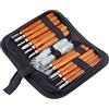 Uonlytech Kit Di Utensili Per Affilatura Di Pietre Abrasive Incisione Di Lino Affilatura Di Utensili Per La Lavorazione Del Legno Utensile Da Falegname Scalpello Per Intaglio Kit Per