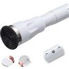 Fayesioal Bastone per tenda da doccia bianco, senza trapano, regolabile, resistente, da 106 a 292 cm, per bagno, armadio, finestre