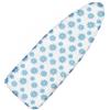 Dalykate Copriasse da stiro extra largo con imbottitura spessa resistente alle bruciature e alle macchie e bordo elasticizzato, 45,7 x 124,5 cm, 4 chiusure e 1 panno protettivo in rete bruciata
