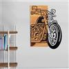 Wallity Elegante accessorio decorativo da parete in legno, colore nero e noce, 44 x 61 cm, cornice in metallo al 100% (1,2 mm) e legno solido (3 cm), perfetto per decorazioni moderne