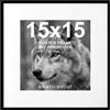 Americanflat, Cornice portafoto 38,1 x 38,1 cm, per foto da 38,1 x 38,1 cm senza passepartout o 30,5 x 30,5 cm con passepartout, in plexiglass lucido, sottile, collezione Streamline, colore nero