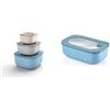 Guzzini Store&More Kitchen Active Design Set 3 Contenitori Ermetici Bassi & Kitchen Active Design Contenitore Ermetico Rettangolare per Frigo/Freezer/Forno a Microonde
