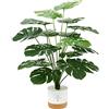 Guheake Piante finte grandi, palma tropicale di Monstera, 66 cm, con vaso, per casa, ufficio, soggiorno, decorazione per interni