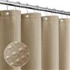 Gibelle Piccola tenda da doccia 91 x 182 cm, stretta mezza trama a nido d'ape, tenda da doccia per bagno, idrorepellente, lavabile in lavatrice, beige