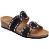 Scholl Sandali Cannes in Microfibra con Strass - Nero 40