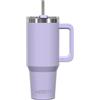 WATERSY 891ml Tazza Termica con Manico, 30oz Tazza Mug Viola in Acciaio Inox, Thermos da Caffè con Cannuccia, Doppia Parete per Caldo 6 Ore/Freddo 12 Ore, per Palestra, Auto e Viaggio