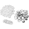 Hztyyier 100 Set Fai da Te Spille Spille Parte Forma Rotonda Metallo Spilla Distintivo Spilla per Artigianato Che Fa Macchina per la Creazione di Badge (32 MM) Handcraft Materials